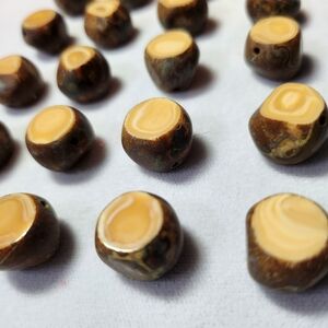 Artisan Brown and Cream Craft Beads